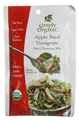 Simply Organic Apple Basil Vinaigrette Salad Dressing Mix, 0.71-Ounce Packets (Pack of 24)
