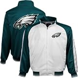 NFL Men's Philadelphia Eagles White And Team Color Track Jacket (White, X-Large)