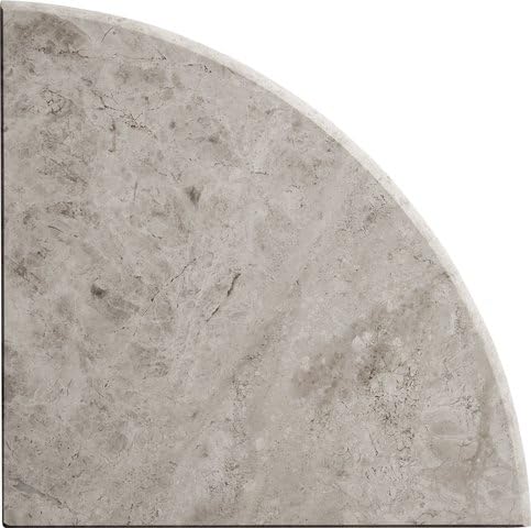 9'' X 9'' X 3/4'' Round Edge Galaxy Gray Marble Corner Shelf Piece Both Sides Polished (Pack of 5)