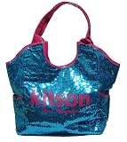 [キットソン] kitson スパンコールトートバッグ Los Angeles Sequin Tote Blue/Pink （並行輸入品）