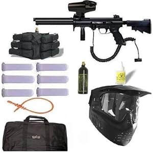 TIPPMANN A5 PAINTBALL Gun Stealth Flatline SNIPER SET