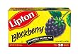 Lipton Flavored Black Tea, Blackberry, Tea Bags, 20-Count Boxes (Pack of 6)