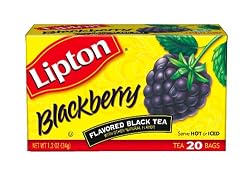 Lipton Flavored Black Tea, Blackberry, Tea Bags, 20-Count Boxes (Pack of 6)