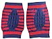 Crawlings Boy's Baseball Knee Pads One Size Red Navy Stripes