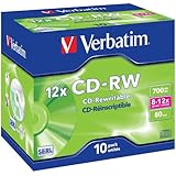 Verbatim 43148 700MB 12x CD-RW - Jewel Cased 10 Pack