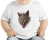 Wolf head オーガニックベビーTシャツ 12 - 18 Months