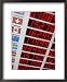 Red Digital Numbers of Electronic Exchange Rate Board Framed Art Poster Print, 18x22