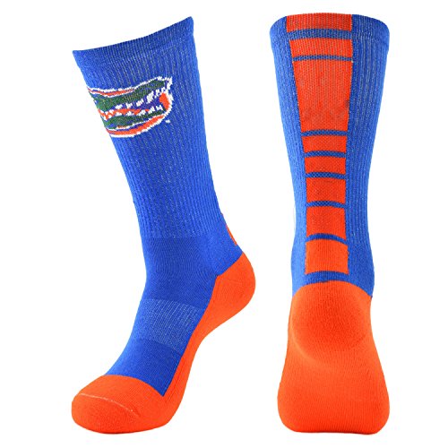 NCAA Florida Gators Men's Champ Performance Crew Socks, Blue, Large