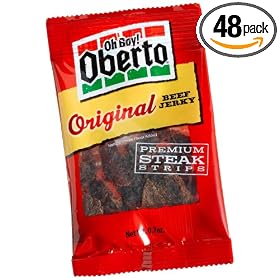 Oh Boy! Oberto Original Beef Jerky (Vending), .7-Ounce Bags (Pack of 48)