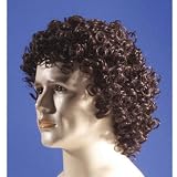 Brown Curly Mens' Wig