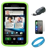 (Grey & Green) Vertex Duo Protector Case with Screen Protector for Motorola ....