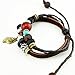 November's Chopin Unique Beads Braided Leather Adjustable Wrap Bracelet