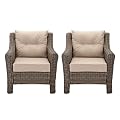 Outdoor Patio Home Wittering Set of 2 Wicker Club Chairs