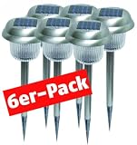 Produkt-Bild: Solar-Gartenleuchten McShine "SPL-6P", 6er Pack mit Erdspie&szlig;, Material: Edel-Sta