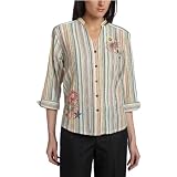 Alfred Dunner Women's Woven Shirt,Multi,16