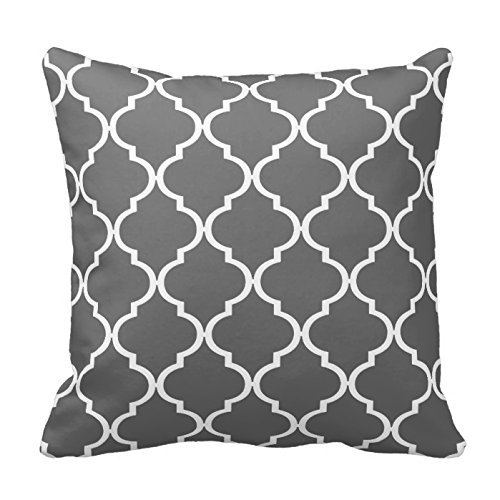 Moroccan wedding pillow -grey