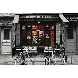 Canvas Gallery Wrap France (Cafe Bar du Bresil) Art Poster Print - 24x36 by Rich and Framous