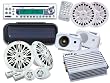 Pyle Mega CD/Amplifier/Subwoofer/Speakers Waterproof Package For Boat/Car/Truck/SUV -- PLCD9MR AM/FM-MPX In-Dash Marine CD Player With Detachable Panel + PLMRCW1 Water Resistant Radio Shield + PLMRA400 4 Chanel 400W Amplifier