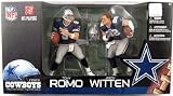 Tony Romo & Jason Witten NFL Dallas Cowboys Figures 2-pack with BLUE JERSEYS by McFarlane Toys 2009