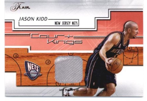 2002-03 Flair Court Kings Game Used #CKJK Jason Kidd - New Jersey Nets (Piece of Authentic Game-Worn Warm -Up) (Basketball Cards)