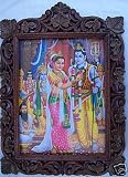 Poster Painting of Hindu God in Wood Craft Frame