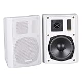 Buy 5 2-Way 125-Watt Indoor Outdoor White Speakers by AudioSource