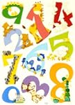LARGE 0 to 9 CARTOON ANIMAL NUMBERS 1...