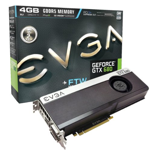 EVGA GeForce GTX 680 FTW 4096MB GDDR5, DVI, DVI-D, HDMI, DisplayPort, 4-way SLI Ready Graphics Card (04G-P4-3687-KR) Graphics Cards 04G-P4-3687-KR On Sale