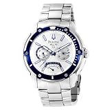 Bulova Men's 98C107 Marine Star Silver and White Dial Bracelet Watch