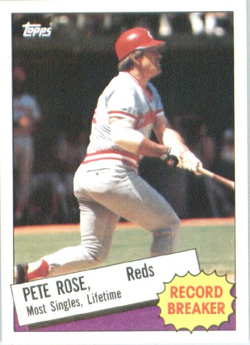 1985 Topps Baseball Card # 6 Pete Rose Cincinnati Reds Mint Condition- Shipped In Protective Screwdown Display Case!
