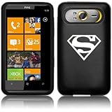HTC HD7 Black Aluminum & Silicone Hard Case Superman
