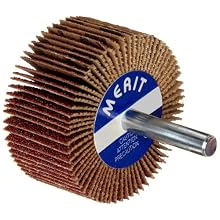 Merit Flexible Mini Grind-O-Flex Abrasive Flap Wheel, Round Shank, Aluminum Oxide