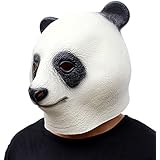 CreepyParty Deluxe Halloween Panda Latex Head Mask