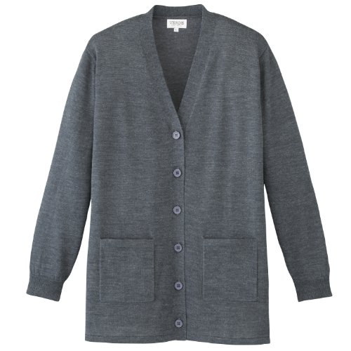 ミドリ安全 【毛玉防止加工／高耐久性】 《両腰ポケット付き》 ロングカーディガン KMD11000