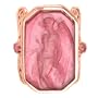 Tagliamonte - 14k Rose Gold Purple Venetian Glass Cameo and Pink Tourmaline Ring, Size 6