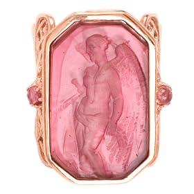Tagliamonte - 14k Rose Gold Purple Venetian Glass Cameo and Pink Tourmaline... by
