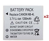 2 PACKS - HIGH Power NB-4L replacement Battery for your Canon PowerShot SD7 ....