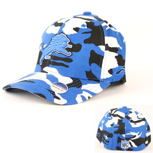 Detroit Lions Flex Fit Baseball Hat - Camouflage
