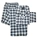 Botany 500 Mens Big & Tall Cotton Broadcloth Long Sleeve and Long Leg Pajama Set