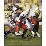 Frank Gore Autographed Miami Hurricanes (White Jersey) 8x10 Photo