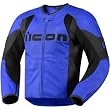 Icon Overlord Men's Leather On-Road Motorcycle Jacket - Blue