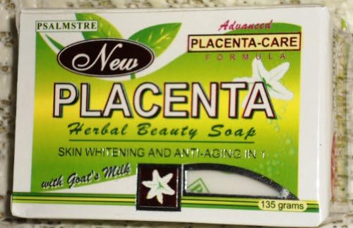 18bars NEW Psalmstre Placenta Herbal Soap Skin Whitening & Anti-Aging 2in1 w/ Goat's Milk 135gr HALAL