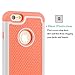 Elegant Choise Compatible with iPhone 6S Case, iPhone 6 Case, Shockproof Armor iPhone 6S Case, Hybrid Dual Layer Defender Protective Case Cover (A Orange/Gray)