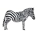 ID 0635 Zebra Standing Patch Wild Animal Safari Embroidered Iron On Applique
