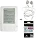 White Color Amazon Kindle 2 E-Book Reader Silicone Rubber Skin Case + Kindle2 Stereo Sound Earbud Headphones + FREE Kindle2 Anti Scratch LCD Screen Protector