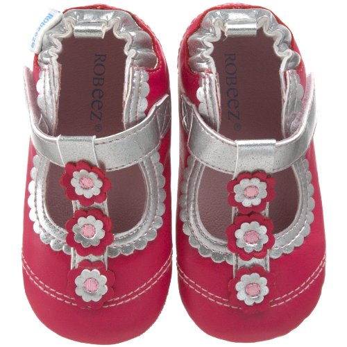 Robeez Infant/Toddler Razzle Dazzle Mini Shoez,Hot Pink,12-18 Months