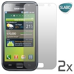 2 x Slabo Displayschutzfolie Samsung I9000 Galaxy S | i9001 Galaxy S PLUS Displayschutz Schutzfolie Folie Crystal Clear unsichtbar MADE IN GERMANY