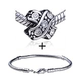 Pugster Delicate Celtic Cross European Charm Bead Bracelet Religious Fits Pandora Charms