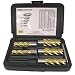 Jancy Slugger High Speed Steel Annular Cutter Set (5 piece), TiN Coated, 3/4" Annular Shank, 2" Depth, 9/16" - 1-1/16" Sizes