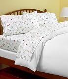 L.L.Bean Wrinkle Resistant Sheet Fitted Floral Queen